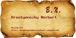 Brestyenszky Norbert névjegykártya