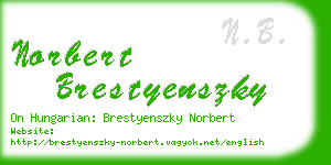 norbert brestyenszky business card